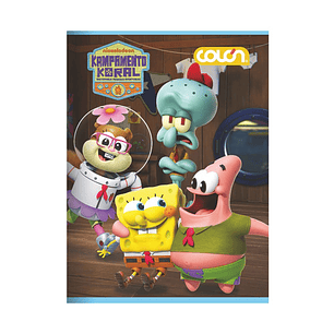 Cuaderno Colón College Bob Esponja 7mm 80 Hojas.