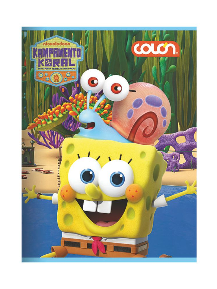 Cuaderno Colón College Bob Esponja 7mm 80 Hojas. 2