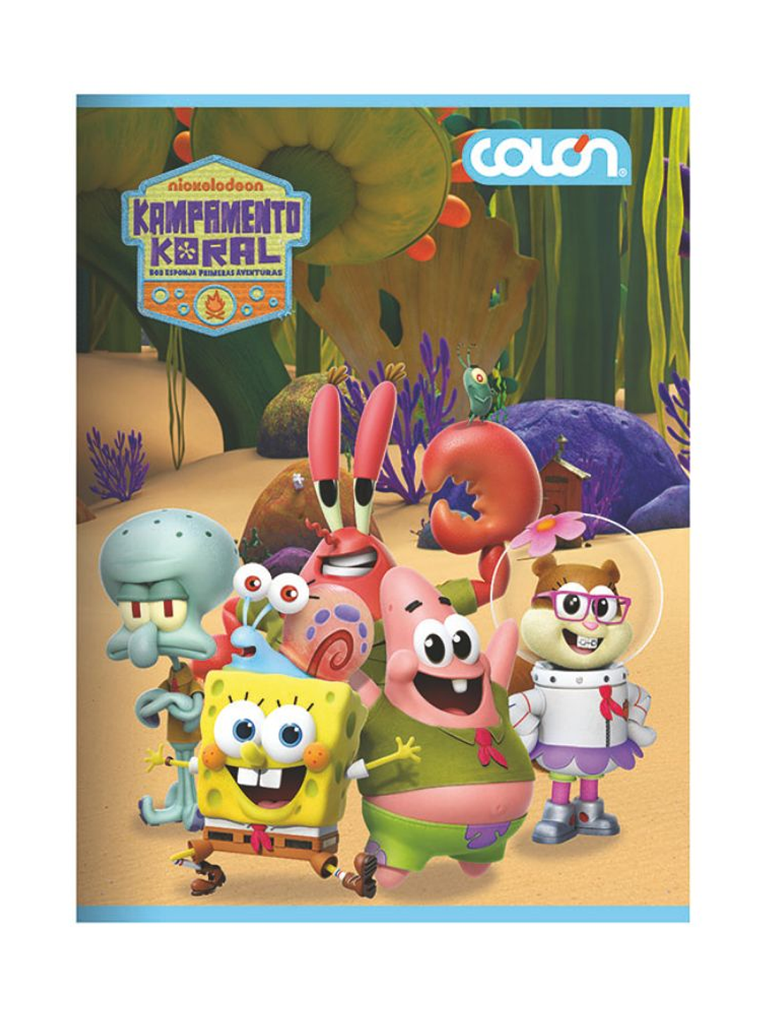 Cuaderno Colón College Bob Esponja 7mm 80 Hojas. 3