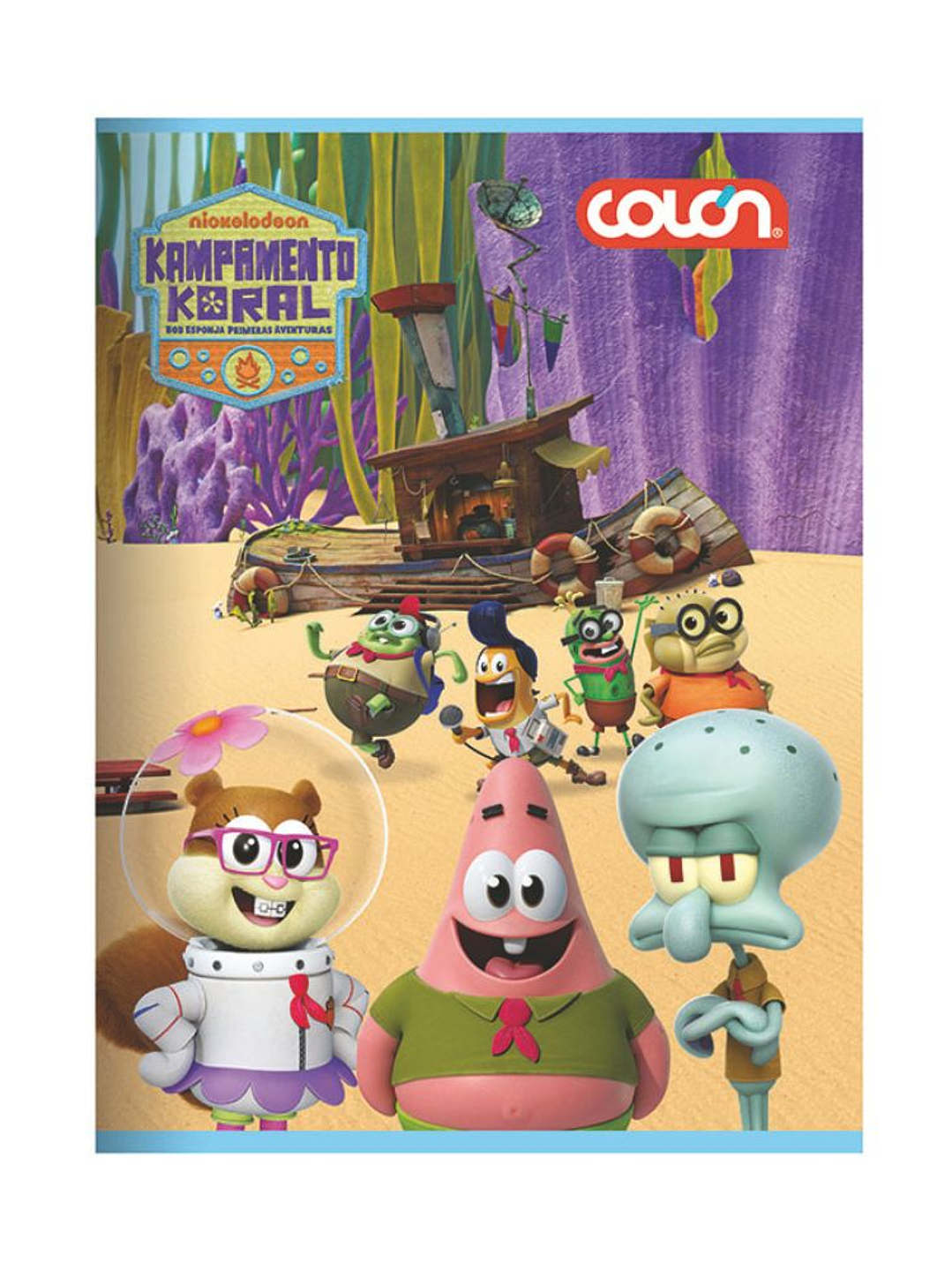 Cuaderno Colón College Bob Esponja 7mm 80 Hojas. 6