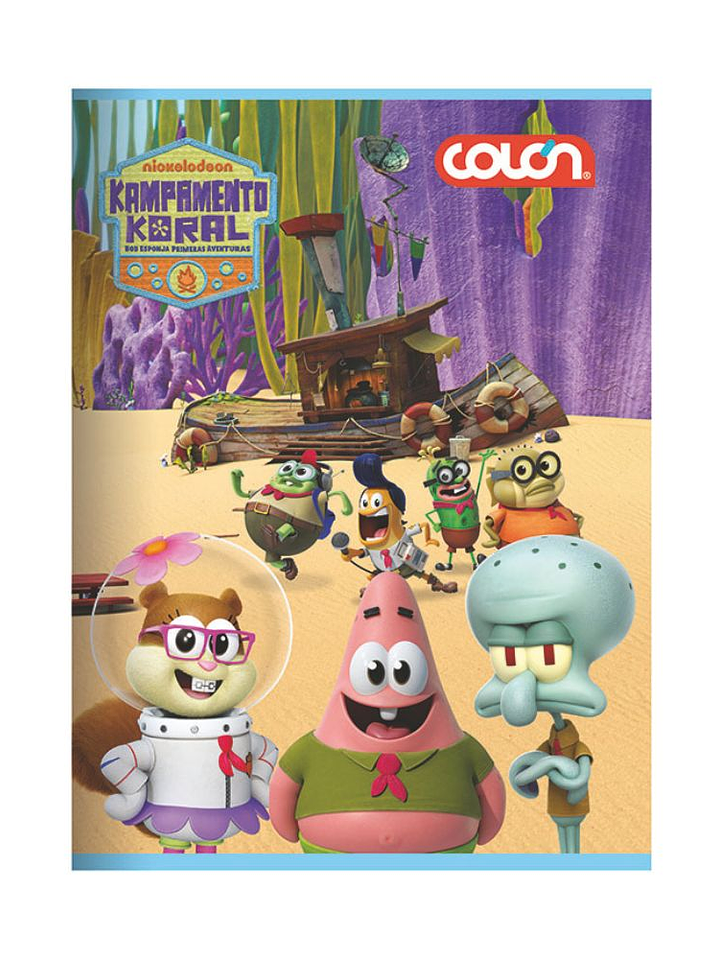 Cuaderno Colón College Bob Esponja 7mm 80 Hojas. 6