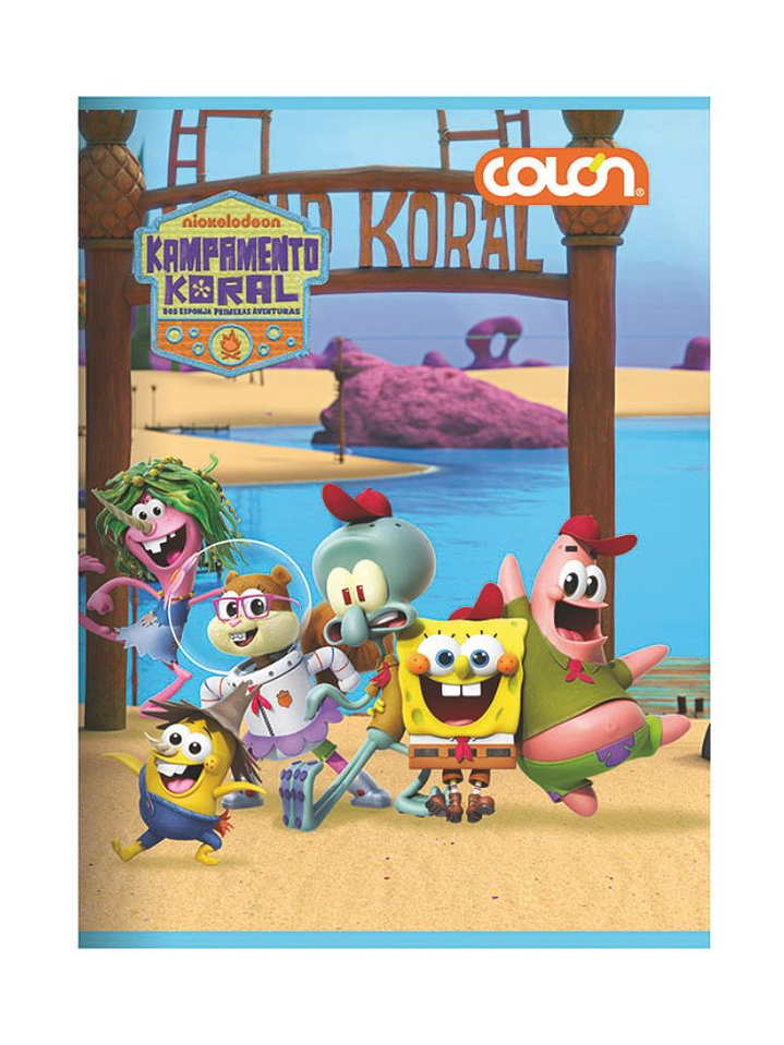 Cuaderno Colón College Bob Esponja 7mm 80 Hojas. 7
