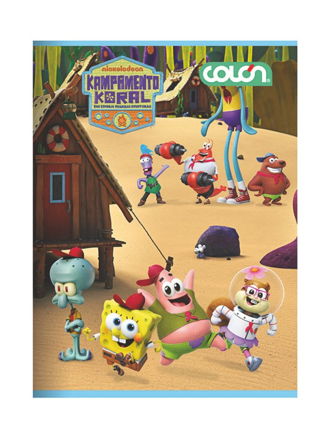 Cuaderno Colón College Bob Esponja 7mm 80 Hojas. 8