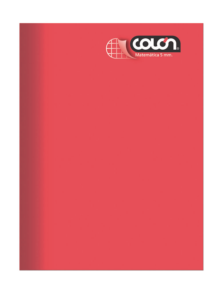 Cuaderno Colon College liso Matematicas 5mm 80 hojas 5