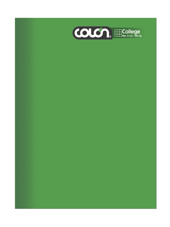 Cuaderno Colón College liso 5mm 100 hojas 3