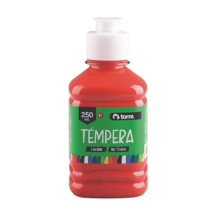 Témpera 250 ml color Rojo Torre