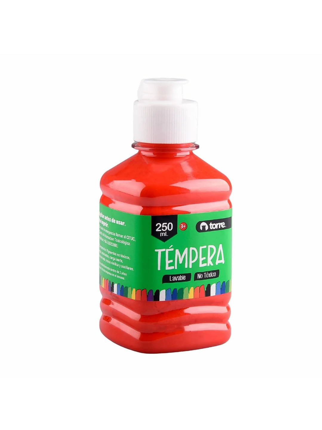 Témpera 250 ml color Rojo Torre 2