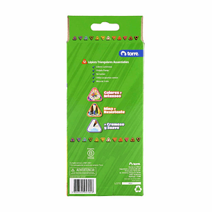 Lápices Acuareables Triangular 12 colores Torre