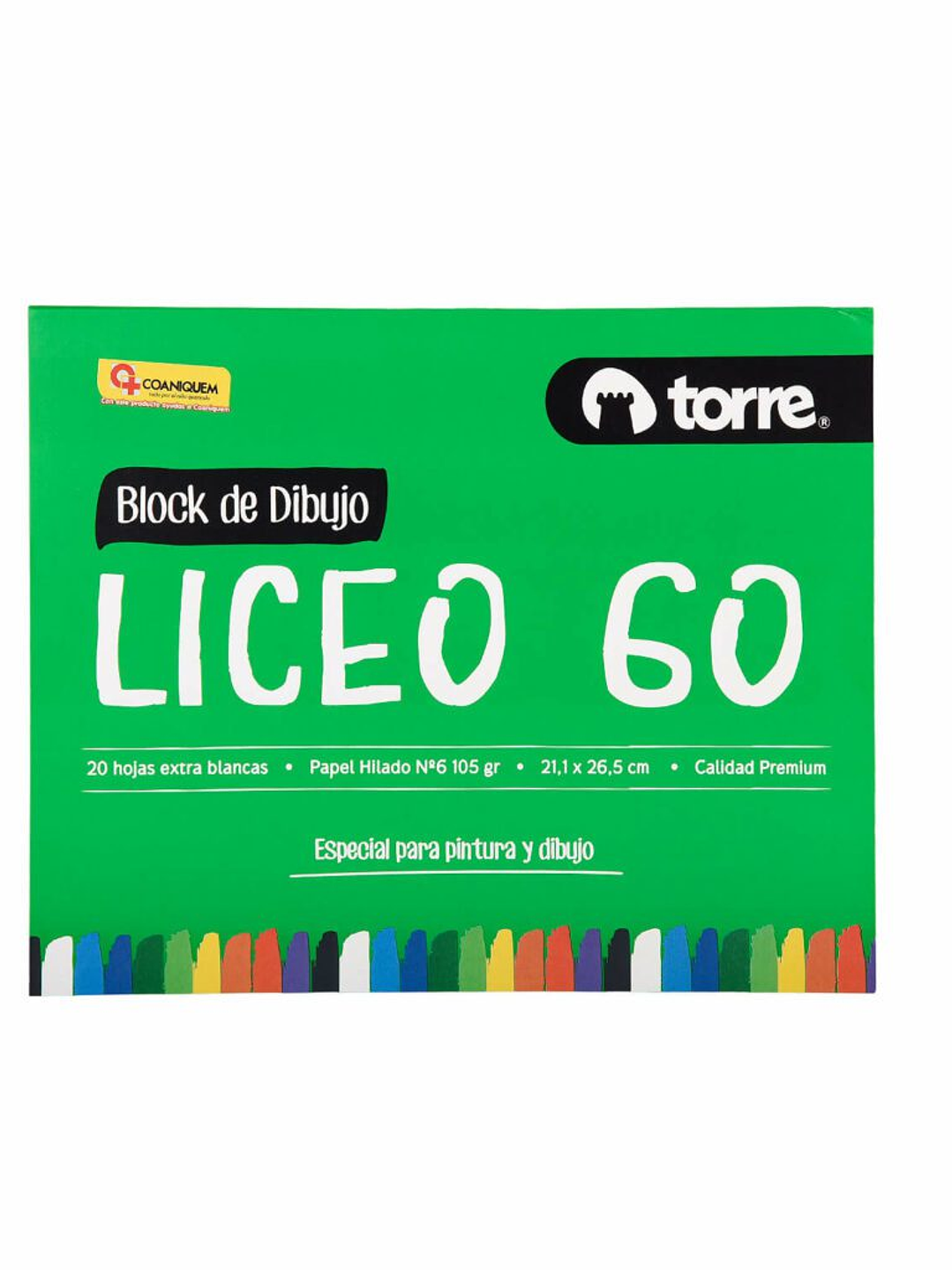 Block de Dibujo Liceo 60 20 hojas 21,1 x 26,5 cm Torre 1