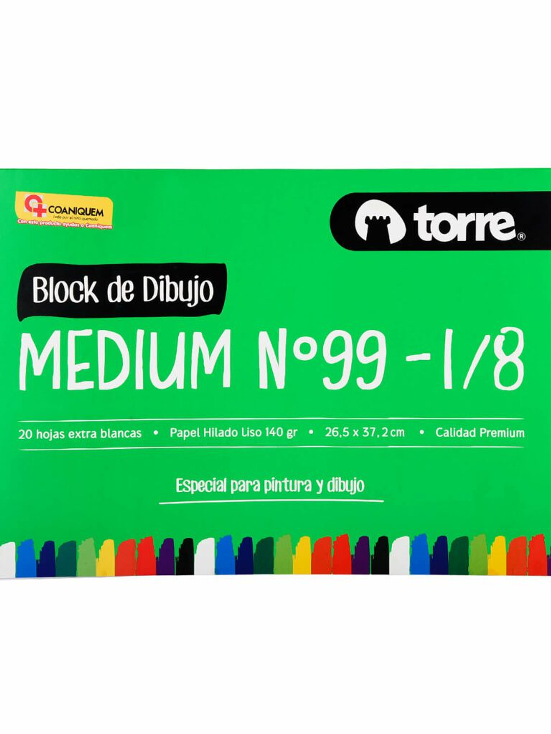 Block de Dibujo Medium N°99 1/8 20 hojas 26,5 x 37,2 cm Torre 1