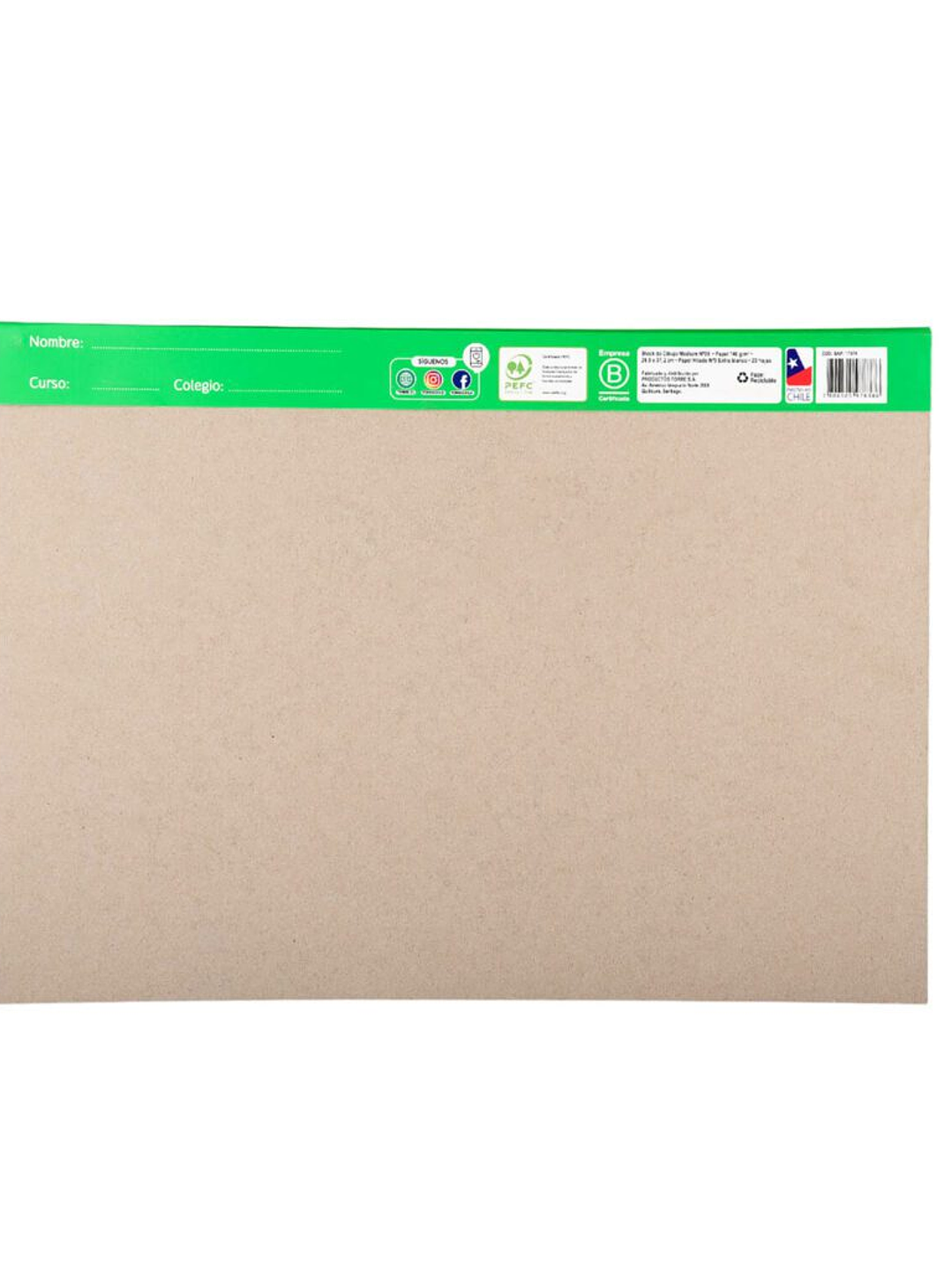 Block de Dibujo Medium N°99 1/8 20 hojas 26,5 x 37,2 cm Torre 3