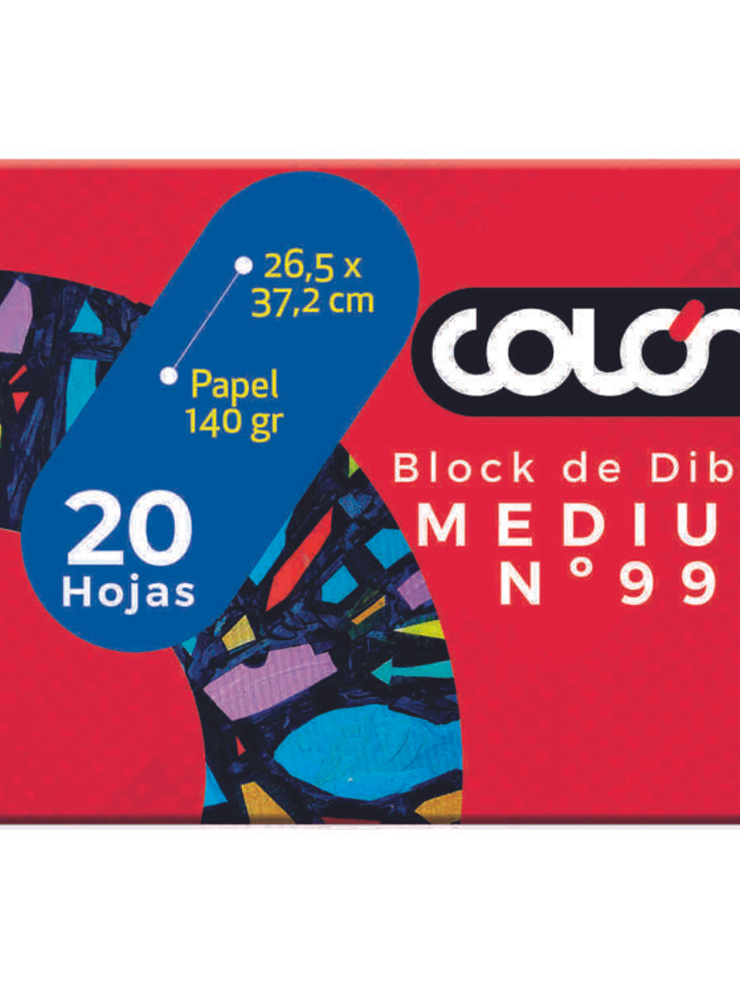 Block de Dibujo Medium N°99 1/8 20 hojas 26,5 x 37,2 cm Colón 1