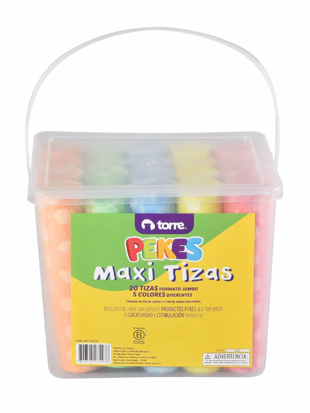 Balde Maxi Tizas Pekes 20 unidades Torre 3