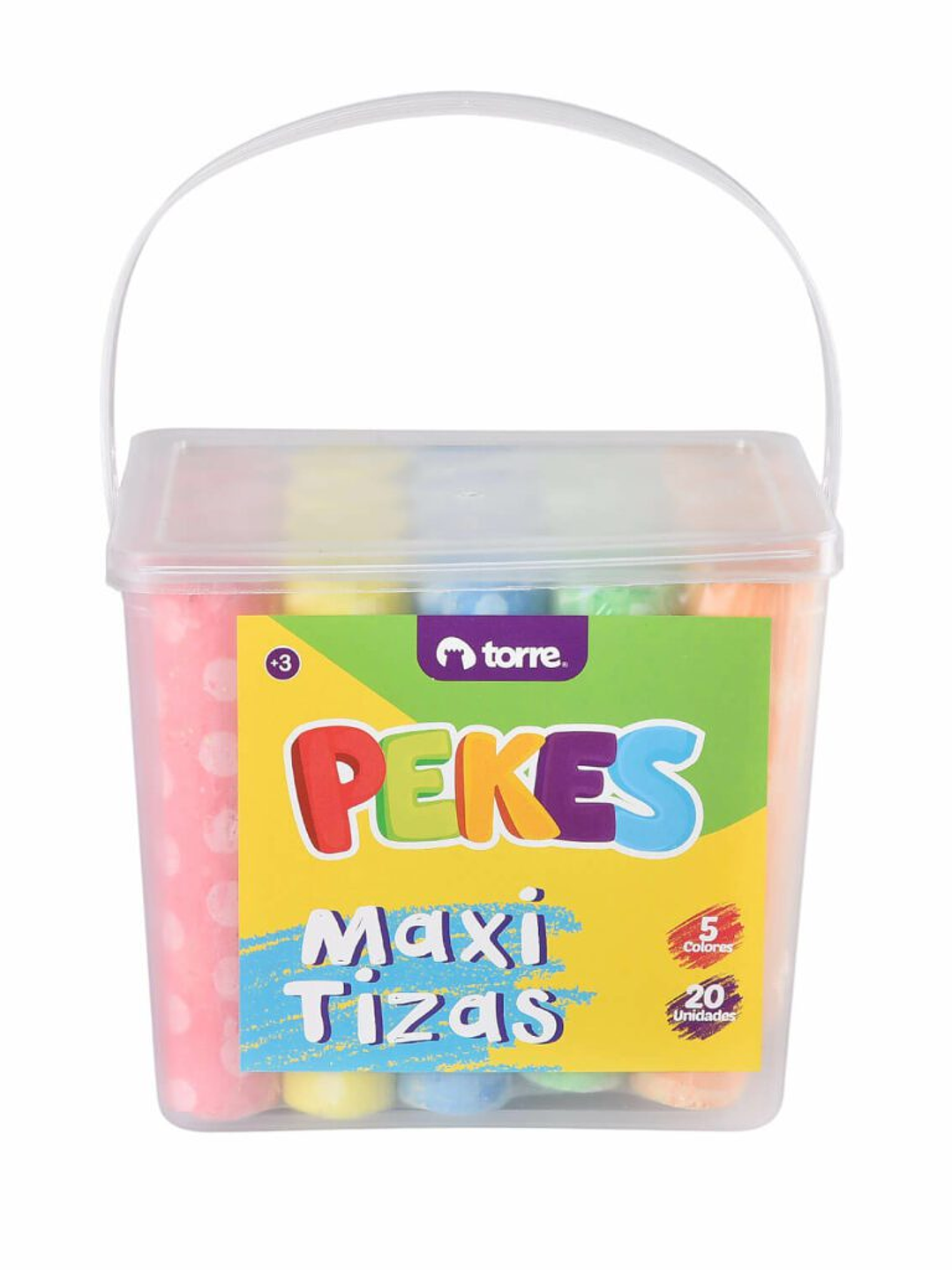 Balde Maxi Tizas Pekes 20 unidades Torre 4