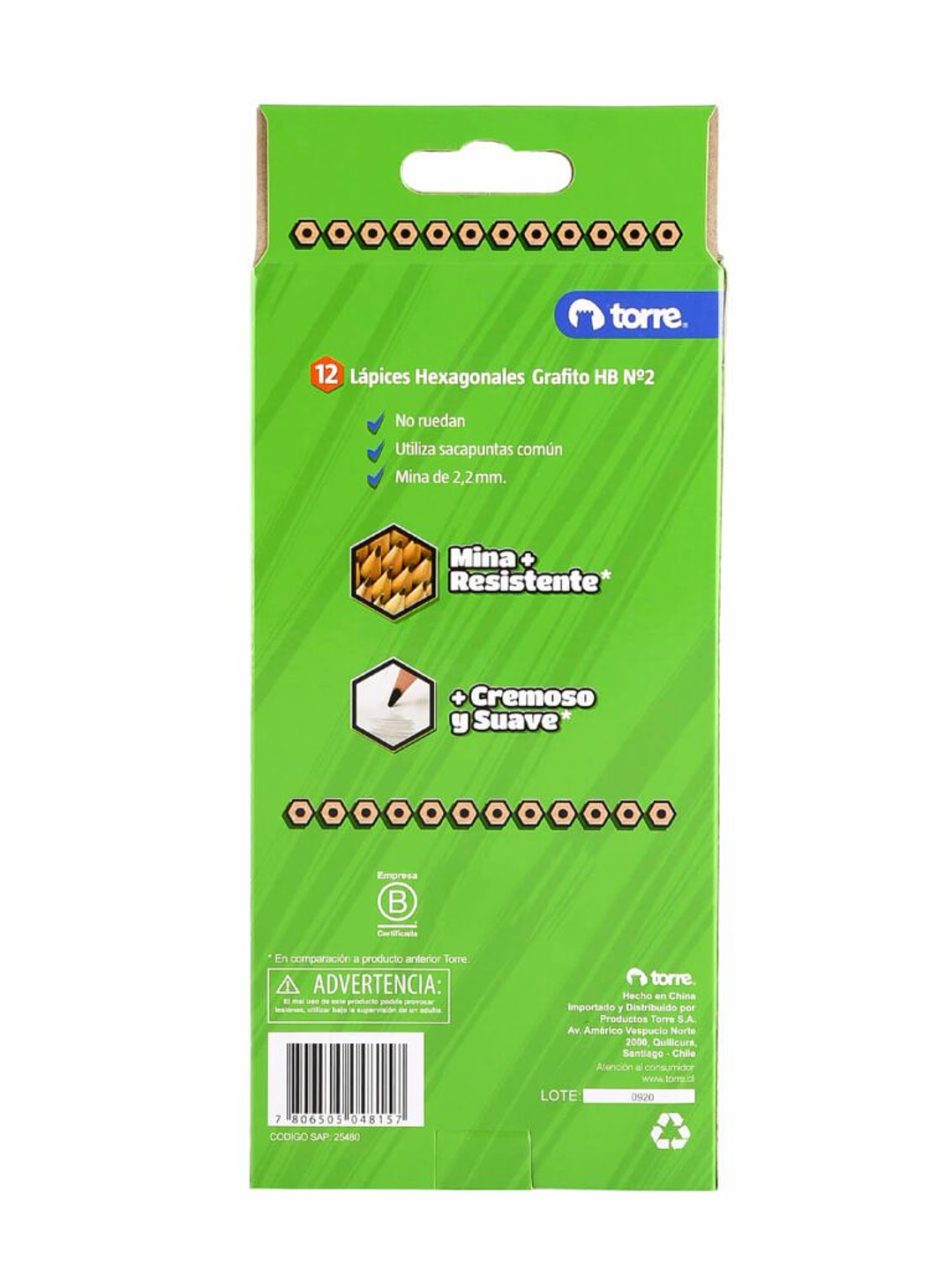 Lápices Grafito Hexagonales 12 Unidades Torre Imagia 5