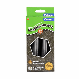 Lápices Grafito Hexagonales 12 Unidades Torre Imagia