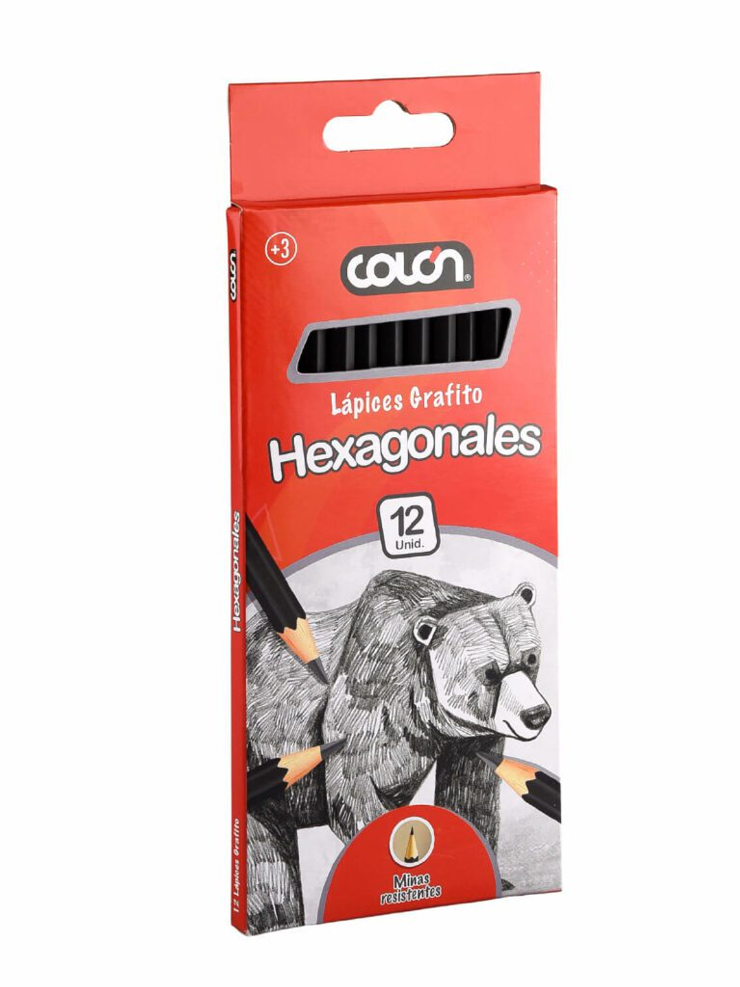 Lápices Grafito Hexagonales 12 Unidades Colón 1