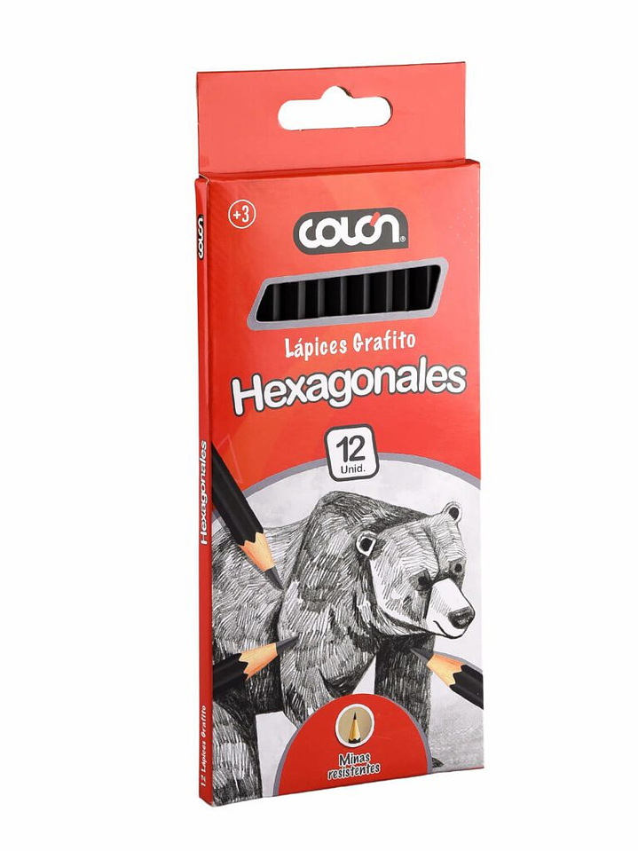 Lápices Grafito Hexagonales 12 Unidades Colón 1