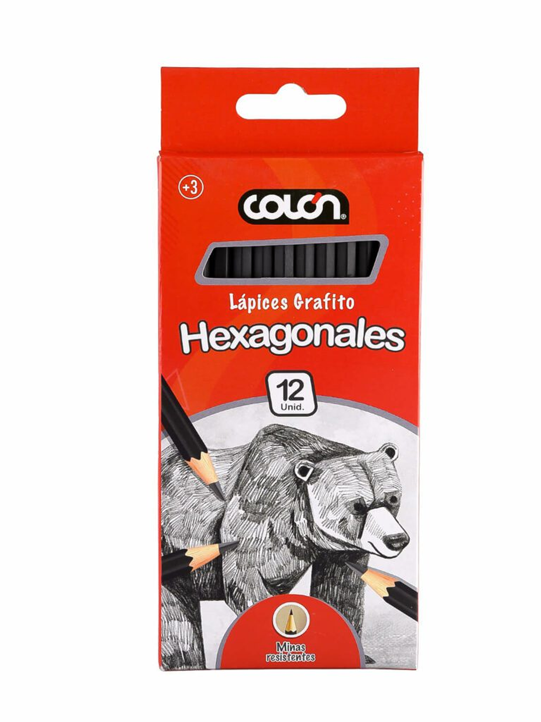 Lápices Grafito Hexagonales 12 Unidades Colón 4