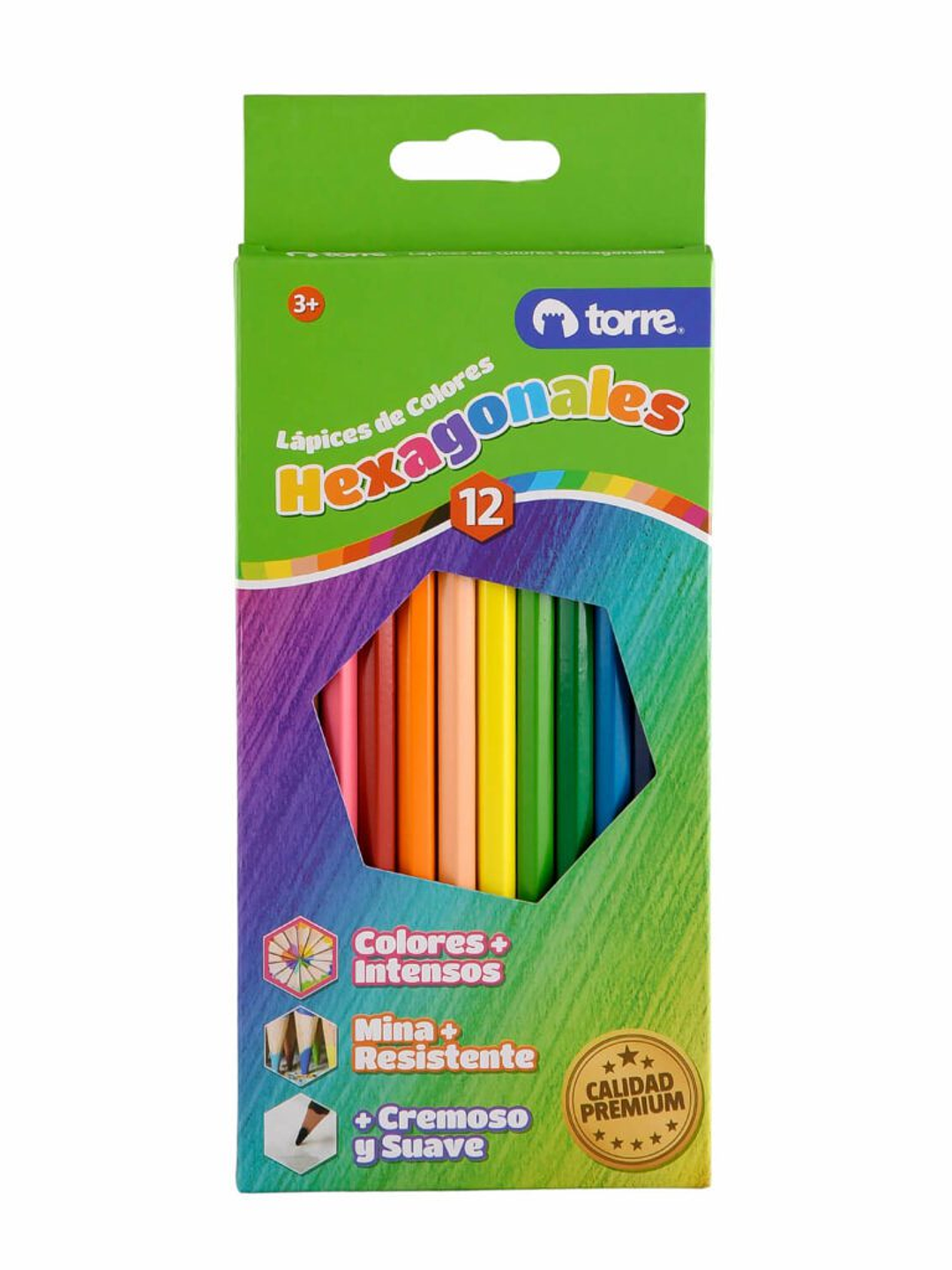 Lápices de 12 Colores Hexagonales Imagia Torre 1