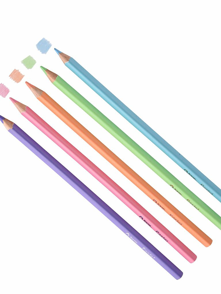 Lápices de 12 Colores Pastel Triangulares Imagia Torre 4