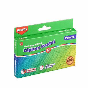 Lápices Pastel al Oleo 12 colores Torre