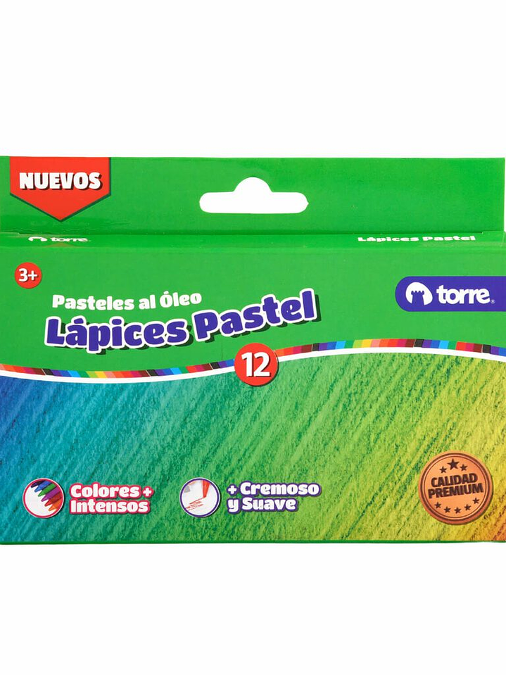 Lápices Pastel al Oleo 12 colores Torre 5
