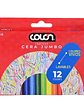 Lápices Crayones de Cera Jumbo 12 colores Colon - Miniatura 1