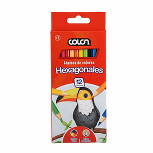 Lápices de 12 Colores Hexagonales Colón