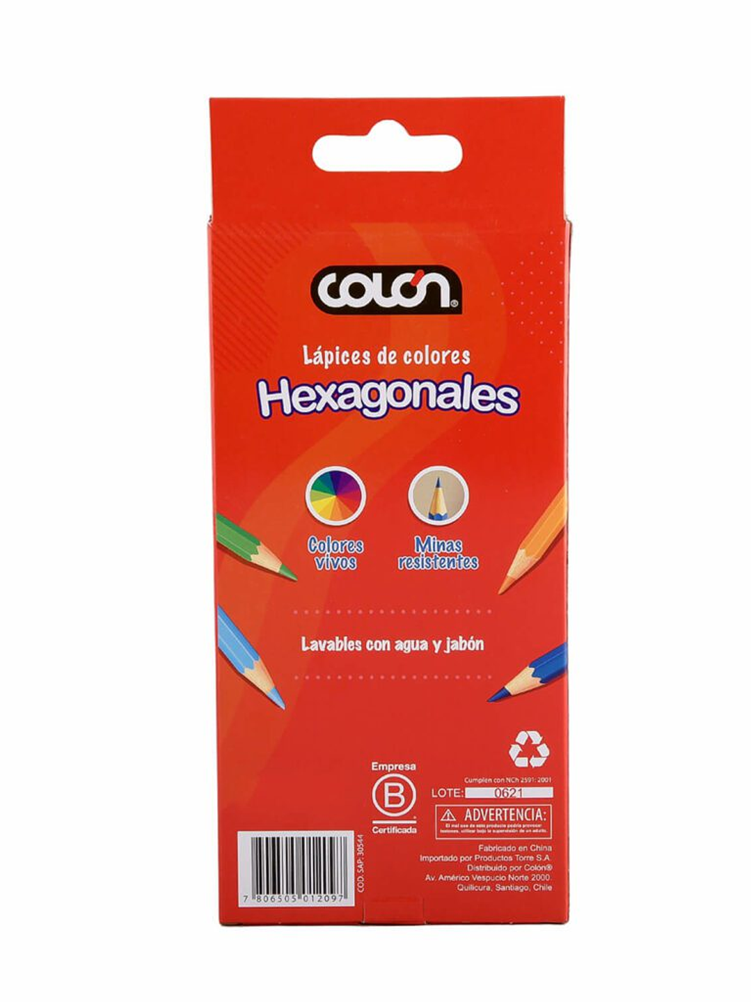 Lápices de 12 Colores Hexagonales Colón 2