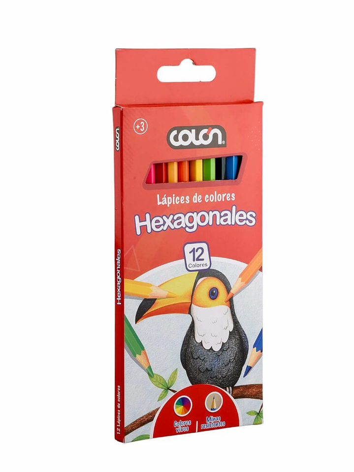 Lápices de 12 Colores Hexagonales Colón 3