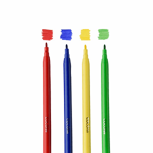 Plumones Dibujo 12 colores Colón