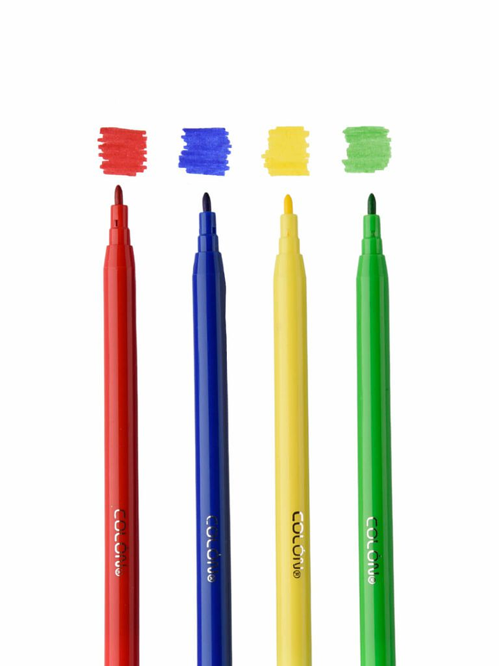 Plumones Dibujo 12 colores Colón 2