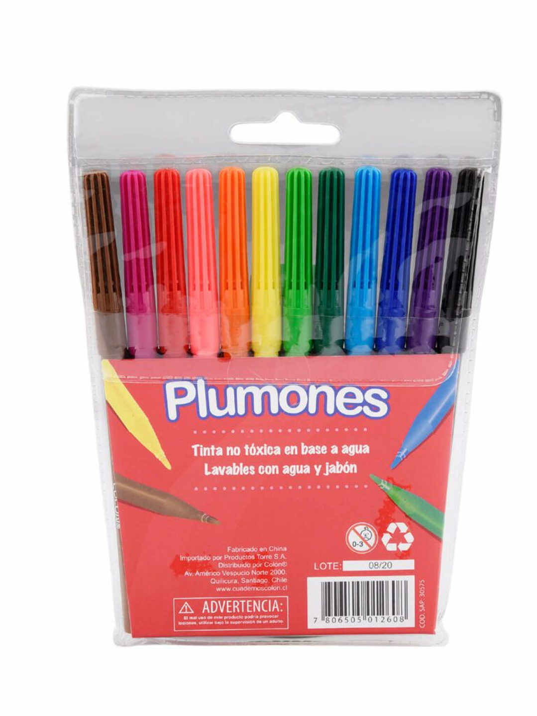 Plumones Dibujo 12 colores Colón 3