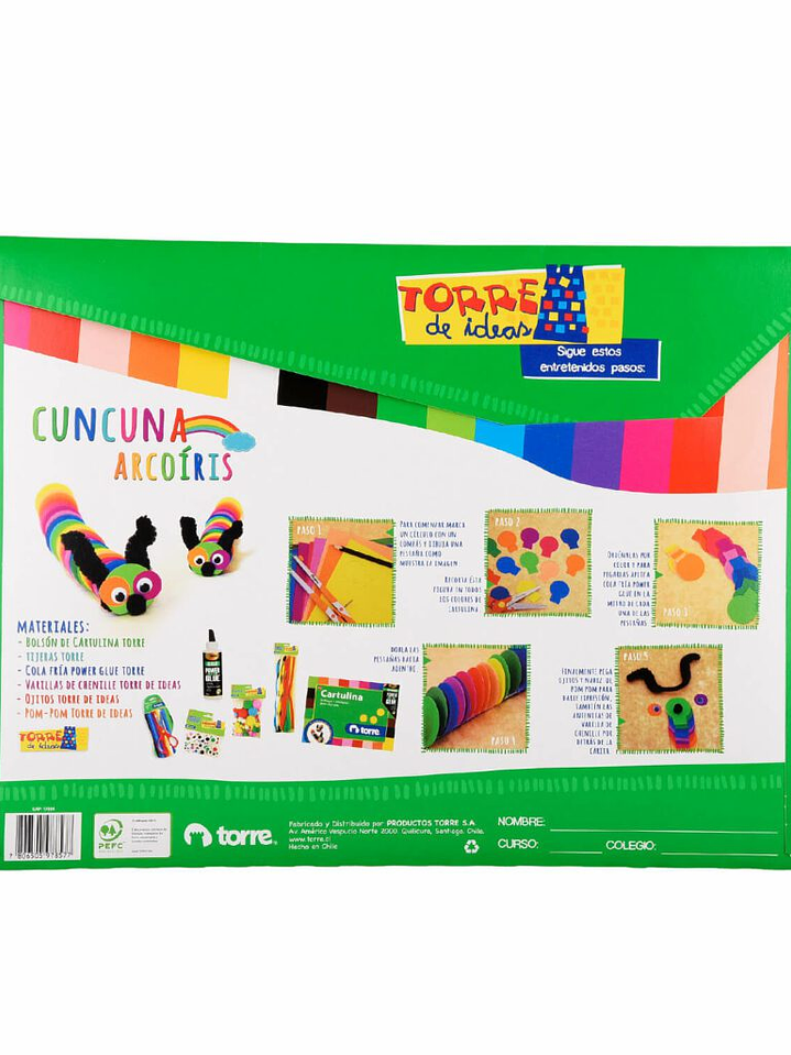 Bolsón - Carpeta Cartulina 18 pliegos 14 colores 26,5 x 37,5 cm Imagia Torre 4