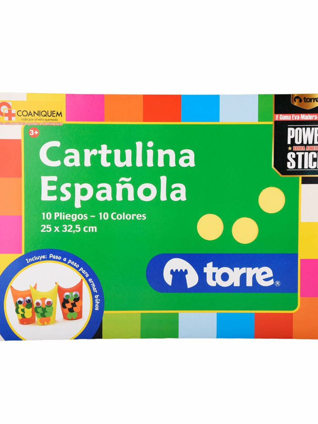 Bolsón - Carpeta Cartulina Española 10 pliegos 10 colores 25 x 32,5 cm Imagia Torre 1