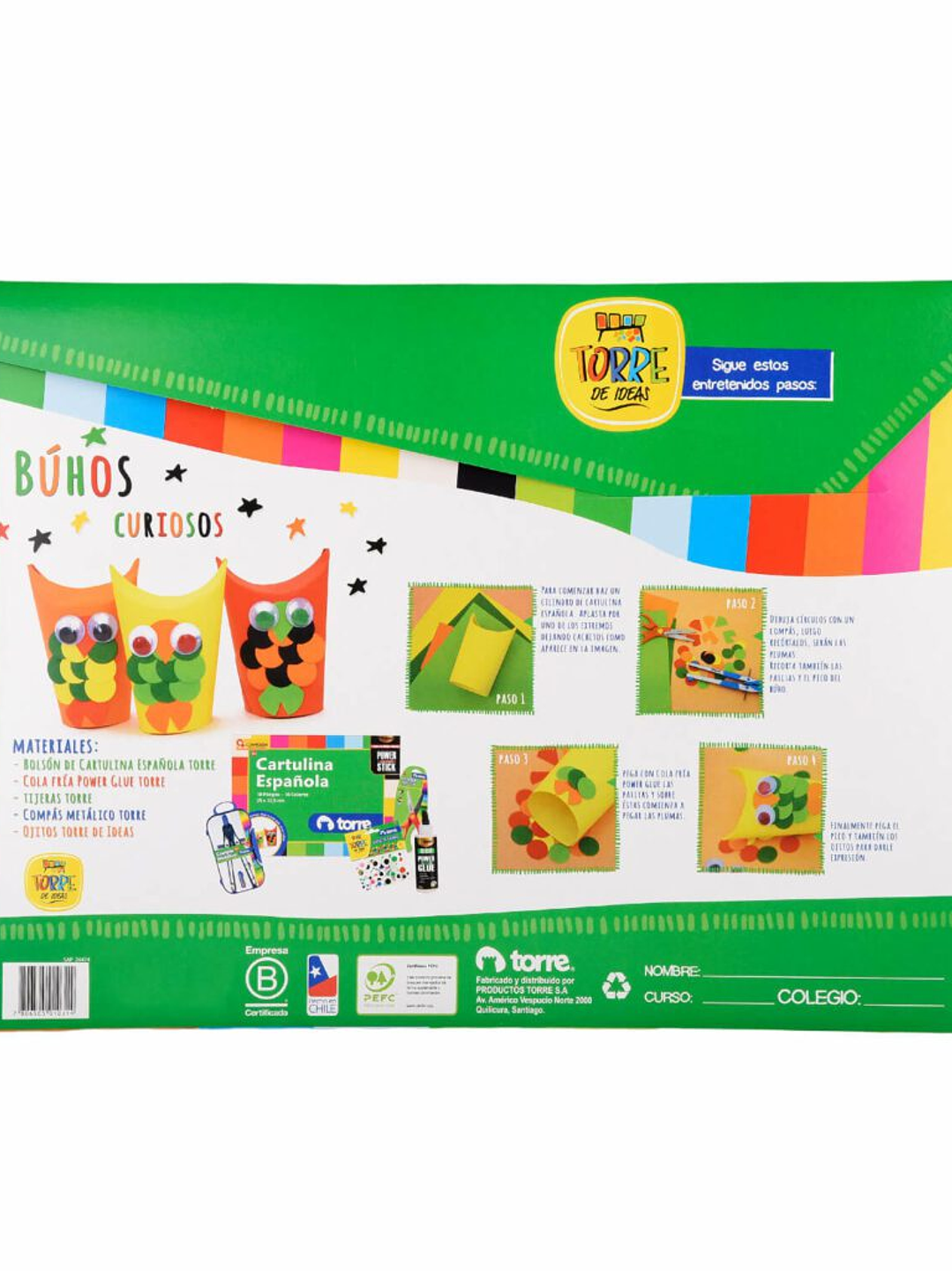 Bolsón - Carpeta Cartulina Española 10 pliegos 10 colores 25 x 32,5 cm Imagia Torre 4