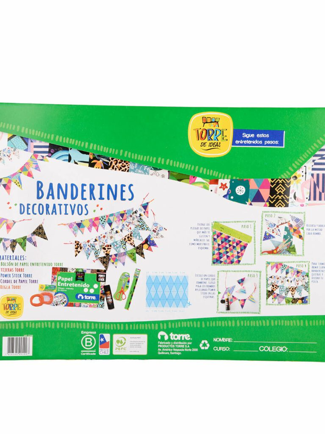 Bolsón - Carpeta Papel Entretenido 9 pliegos 18 diseños 25 x 32,5 cm Imagia Torre 4