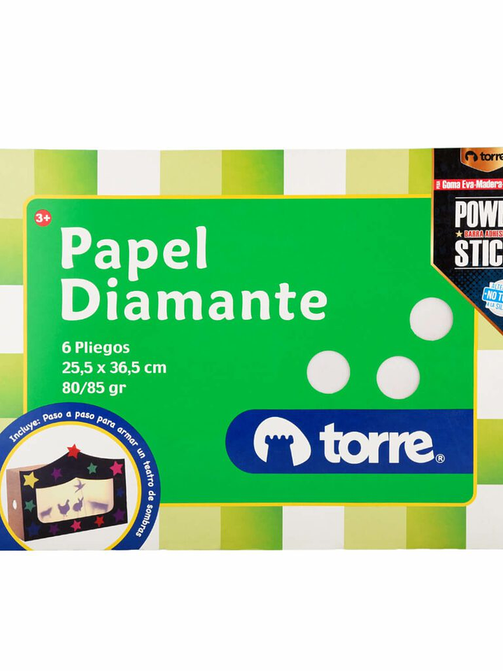 Bolsón - Carpeta Papel Diamante 6 pliegos 25,5 x 36,5 cm Imagia Torre 1