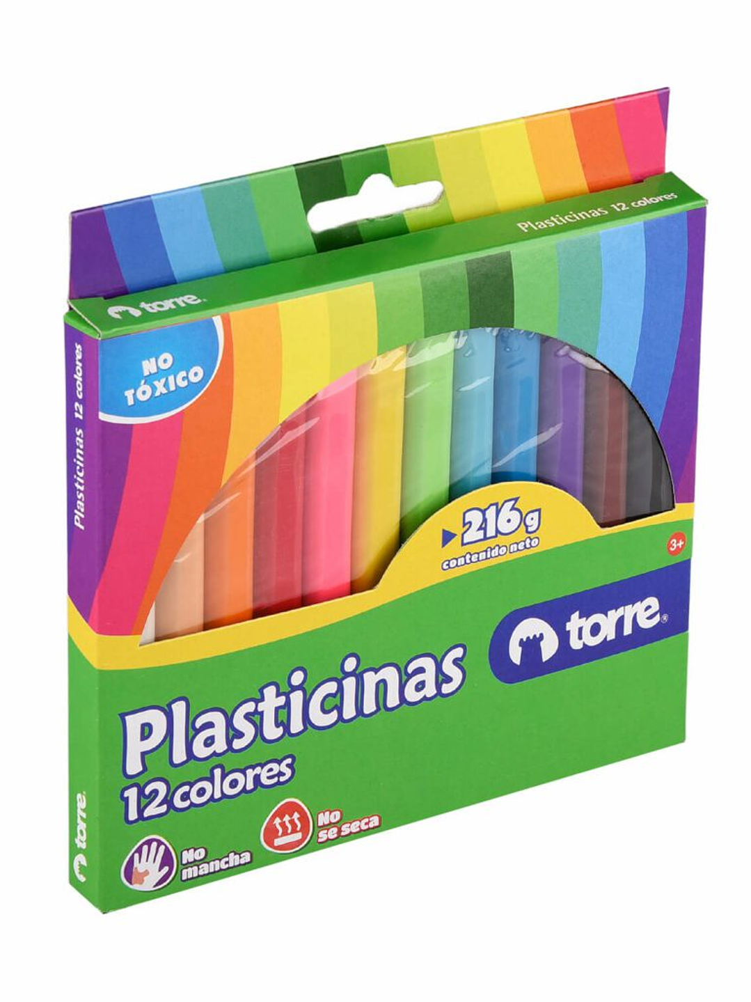 Plasticina 12 colores 216 gr Imagia Torre 1