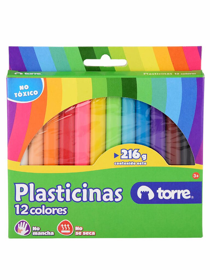 Plasticina 12 colores 216 gr Imagia Torre 4