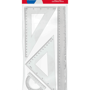 Set de Geometría plástica 4 piezas Colón