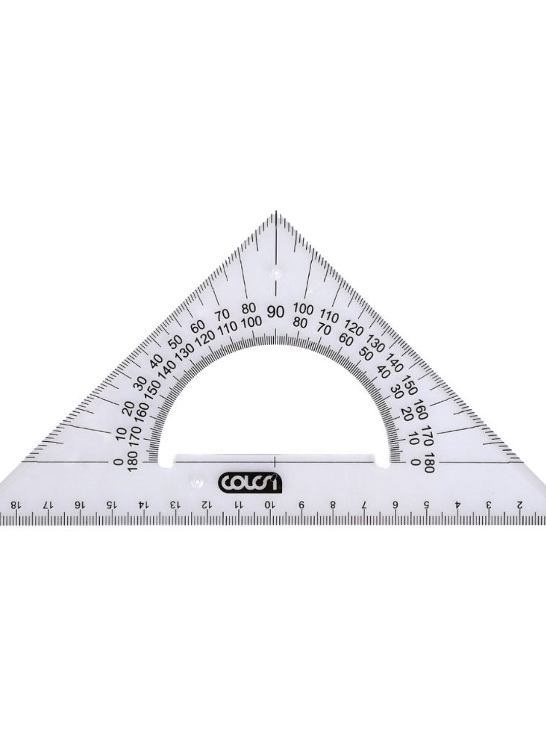 Escuadra con transportador 21 cm Colón 3