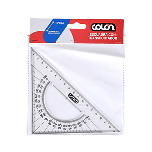 Escuadra con transportador 21 cm Colón