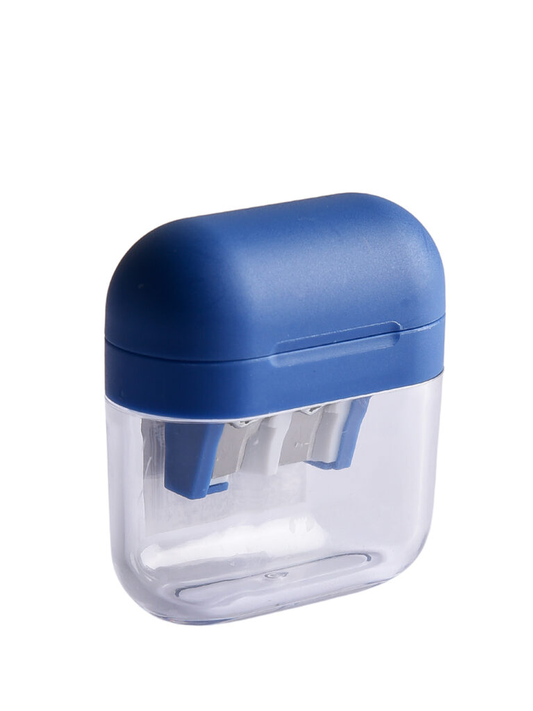 Sacapunta plástico con depósito 2 orificios forma Pod Torre 3