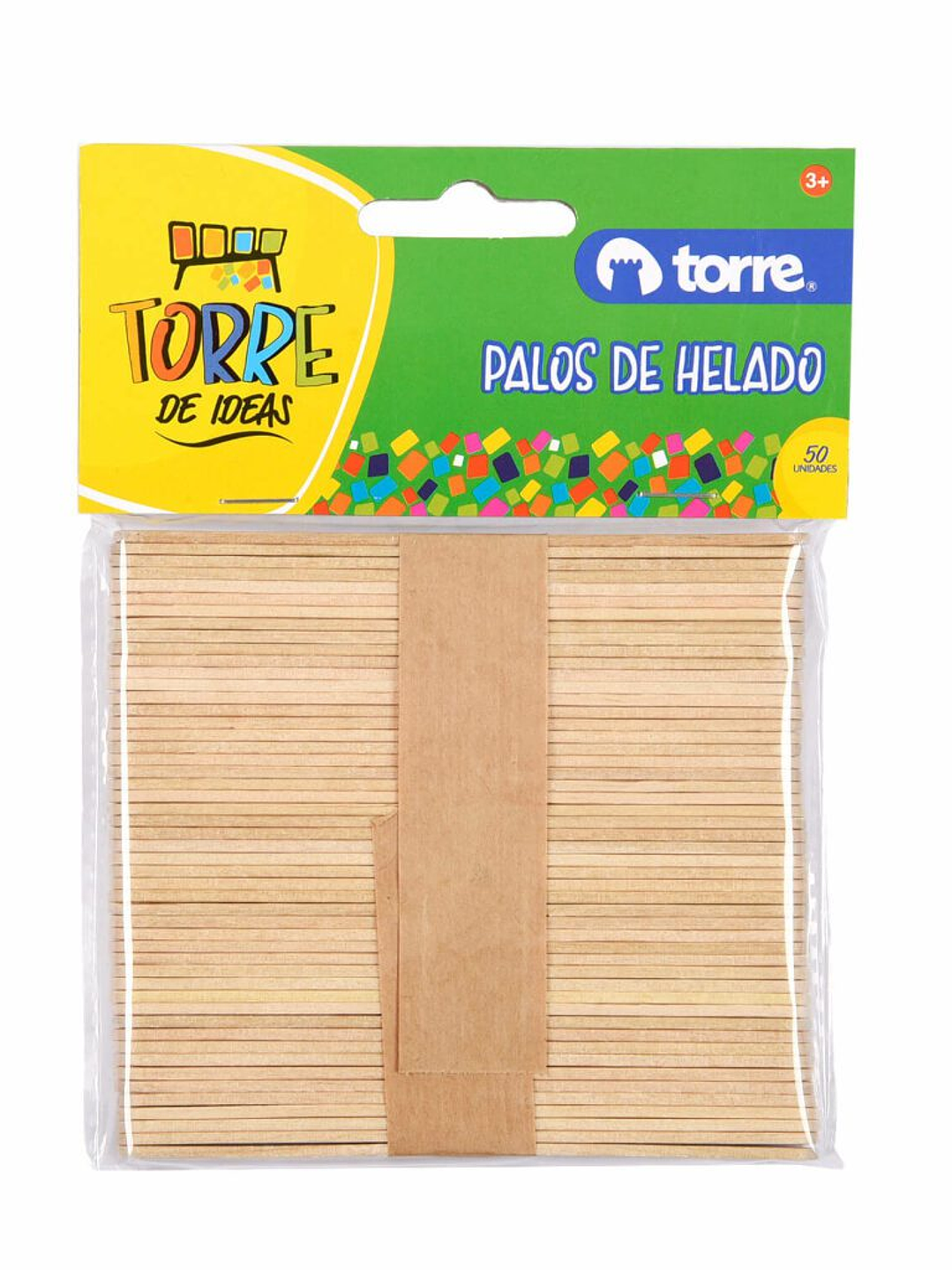Palos de helado color natural 50 unidades Torre 1