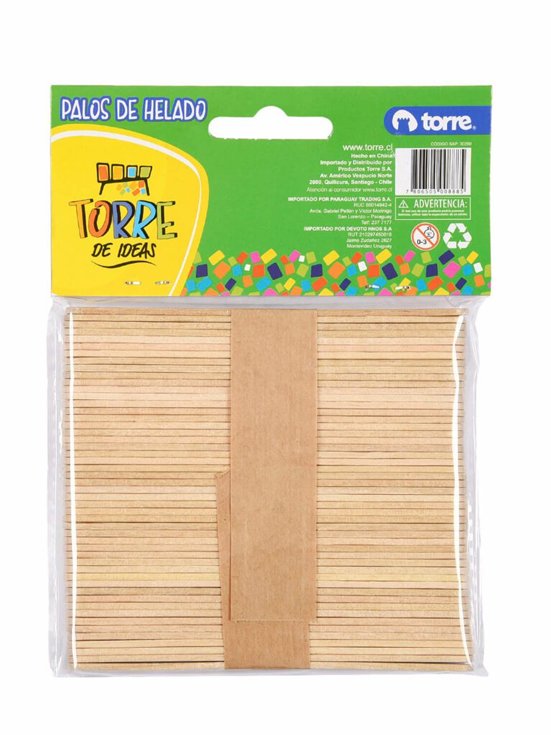 Palos de helado color natural 50 unidades Torre 4