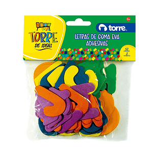 Letras de Goma Eva con Adhesivo 52 unidades 2 números Torre