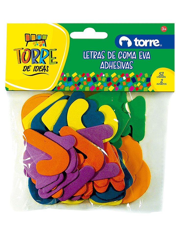 Letras de Goma Eva con Adhesivo 52 unidades 2 números Torre 1