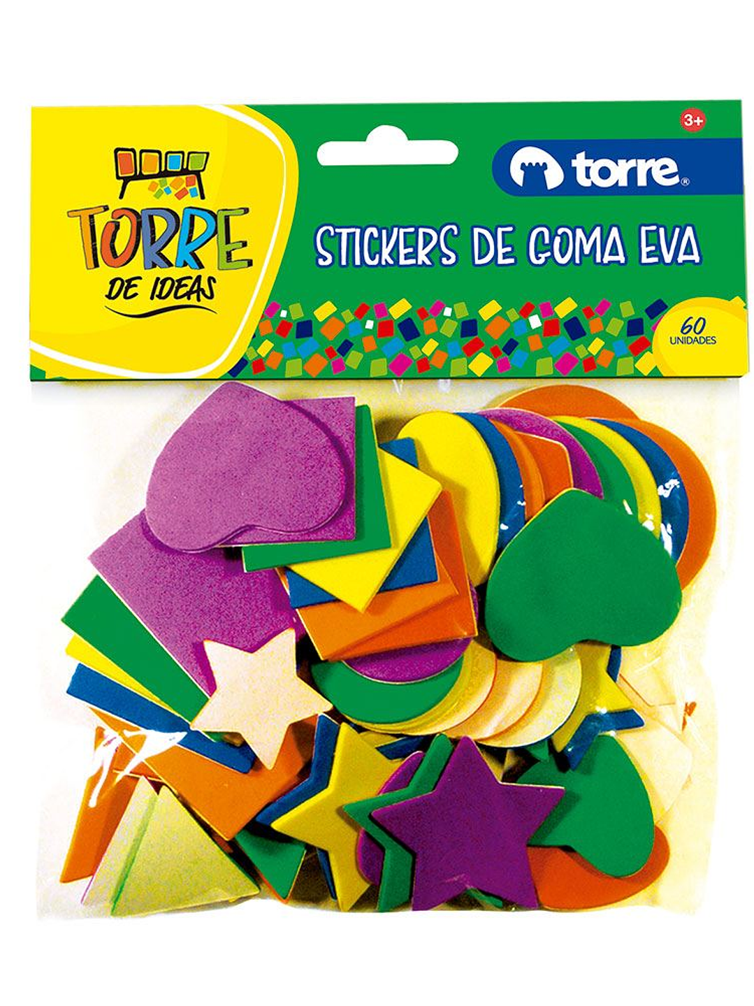 Figuras de Goma Eva con Adhesivo 60 unidades Torre 1